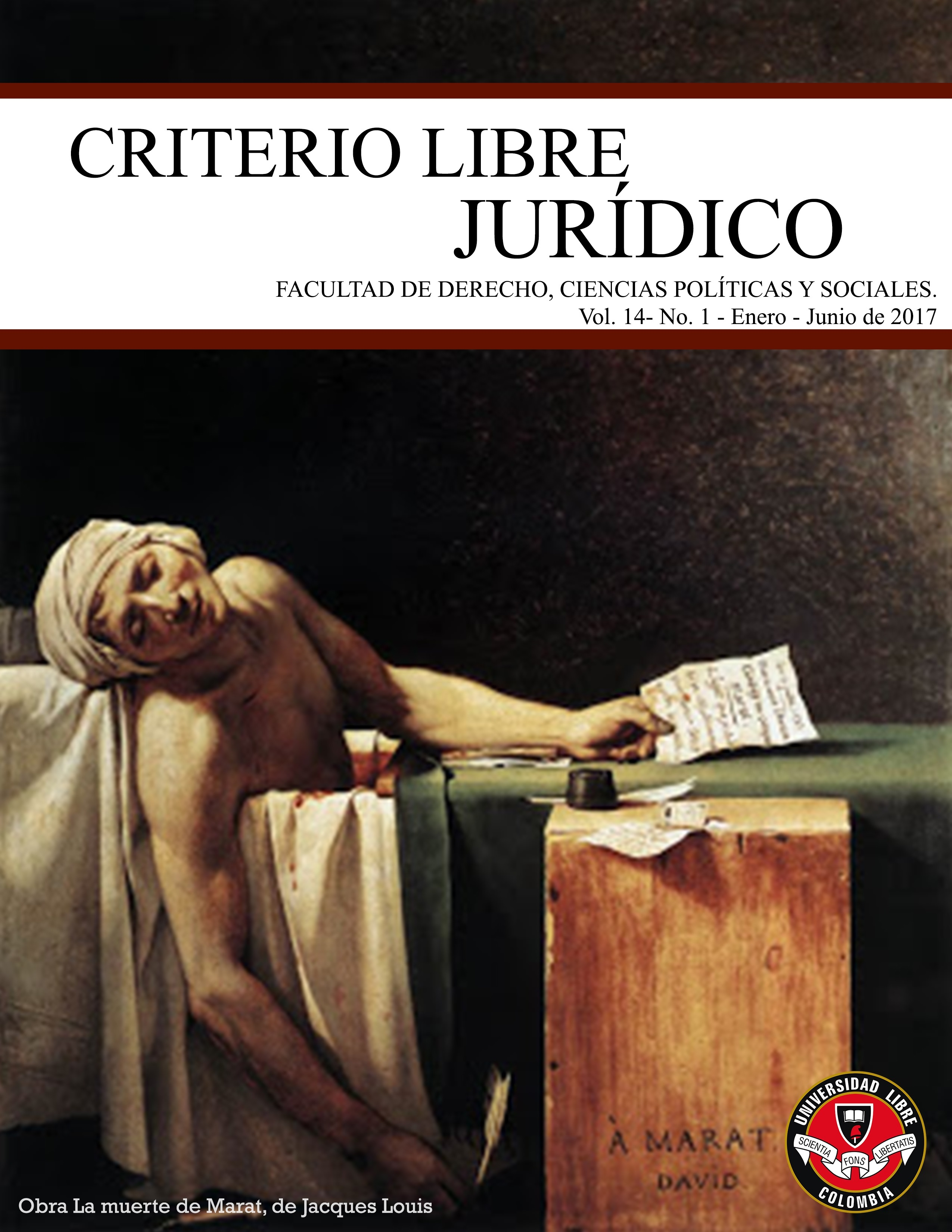 					Ver Vol. 14 Núm. 1 (2017): Criterio libre jurídico Enero - Julio
				