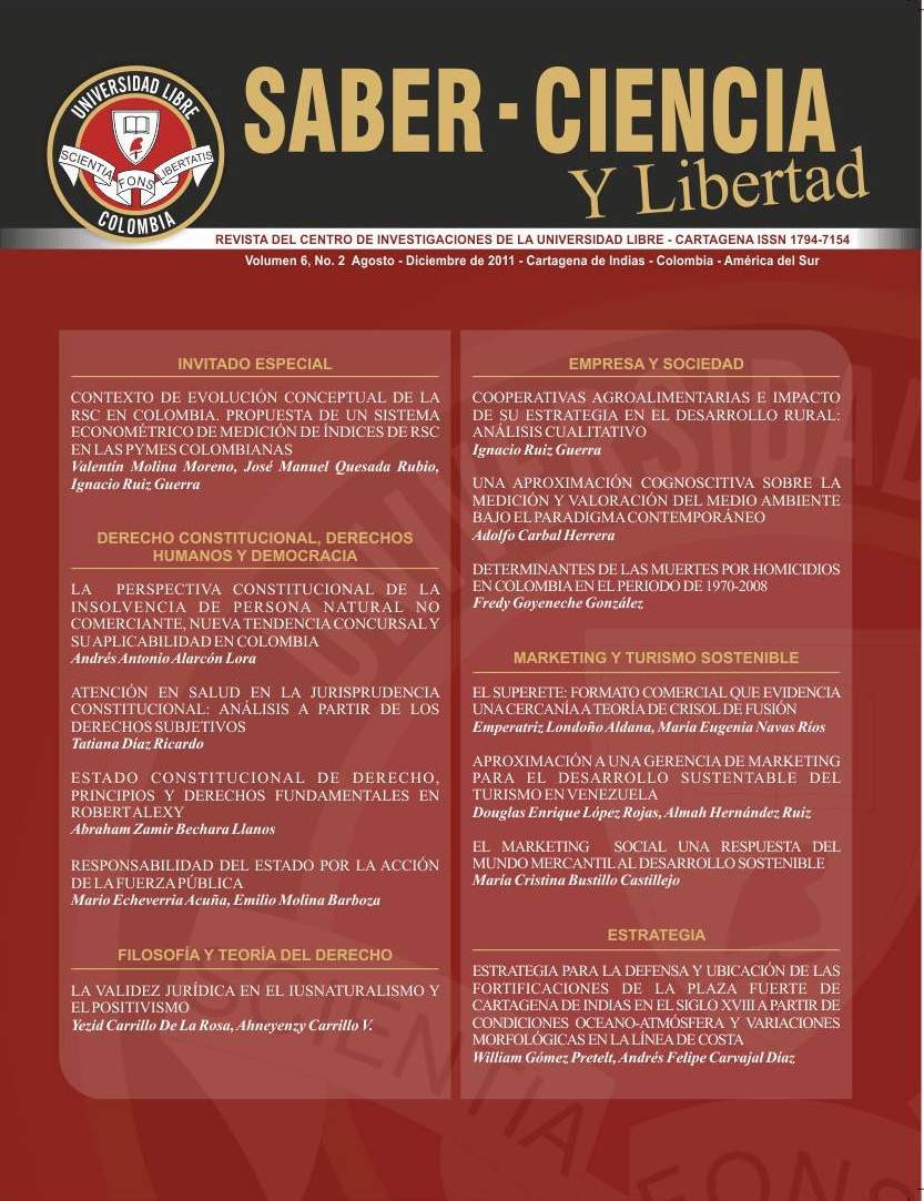 					Ver Vol. 6 Núm. 2 (2011): Revista Saber, Ciencia y Libertad
				