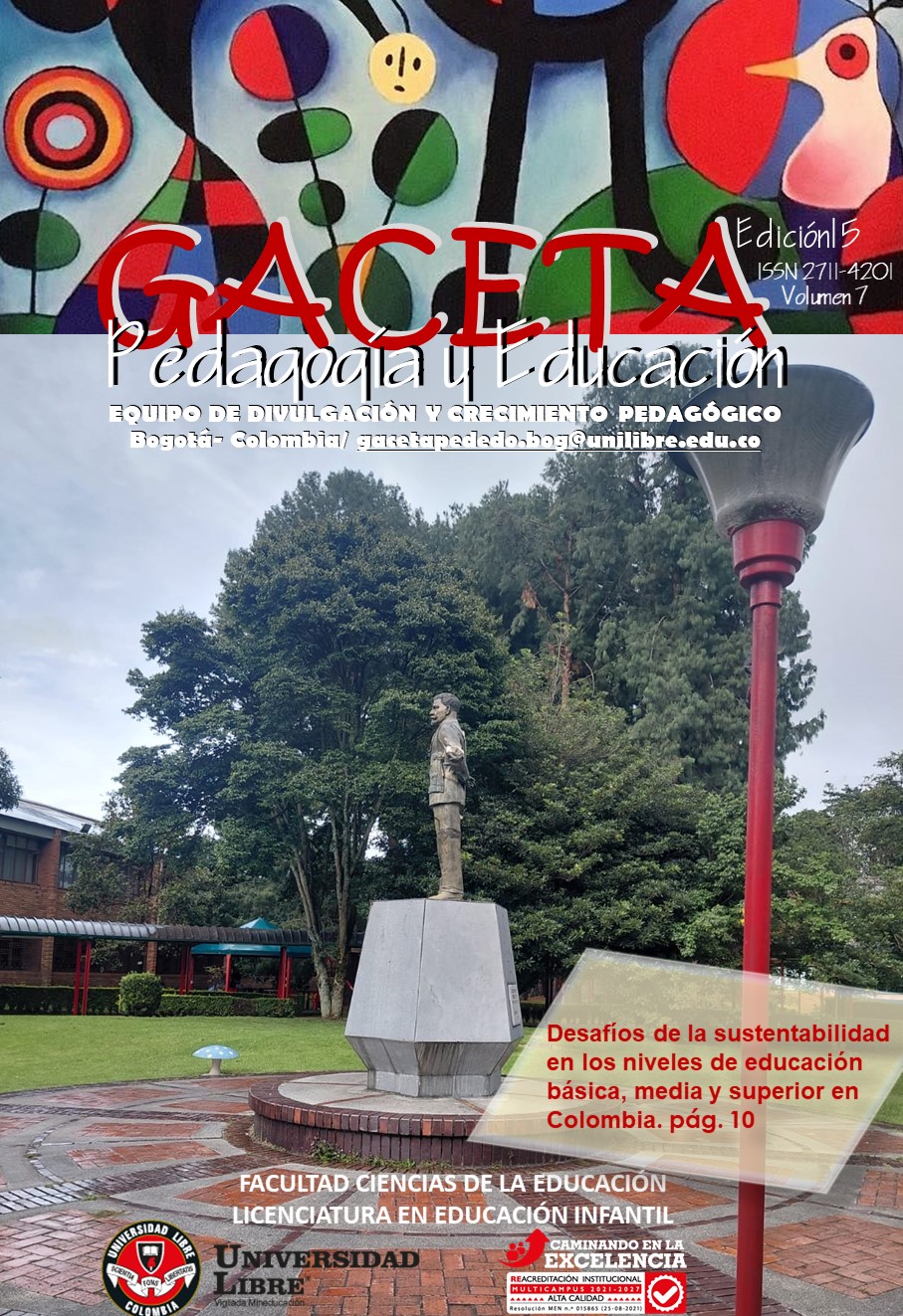 REVISTA GACETA PEDAGOGÍA Y EDUCACIÓN EDICIÓN N. 16 VOLUMEN 8